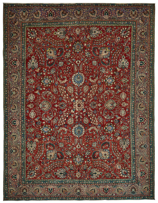 9x12 Beige Vintage Large Area Rug - 49740
