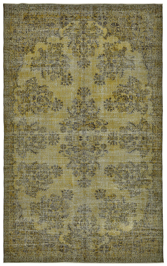 7x12 Yellow Overdyed Area Rug - 49744