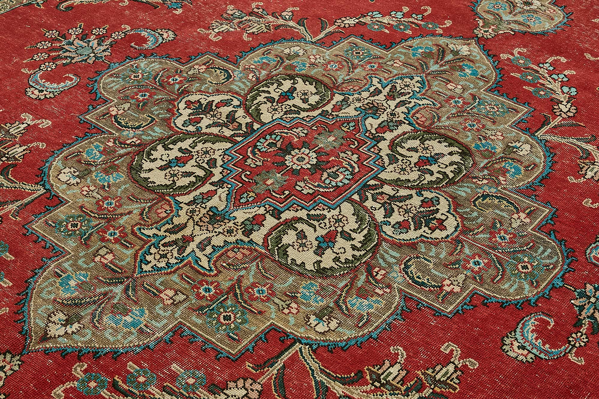 10x13 Beige Vintage Large Area Rug - 49745