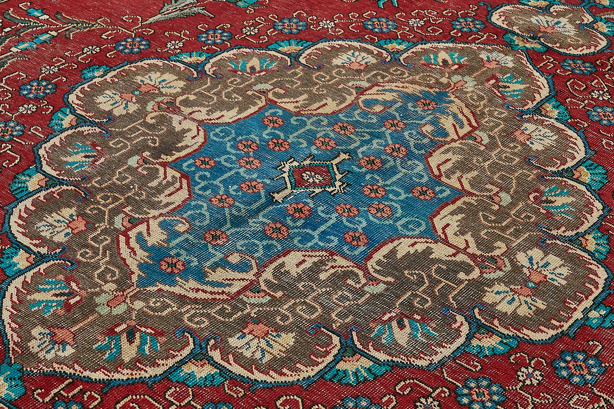 10x13 Red Vintage Large Area Rug - 49746