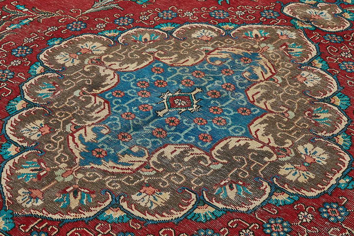 10x13 Red Vintage Large Area Rug - 49746