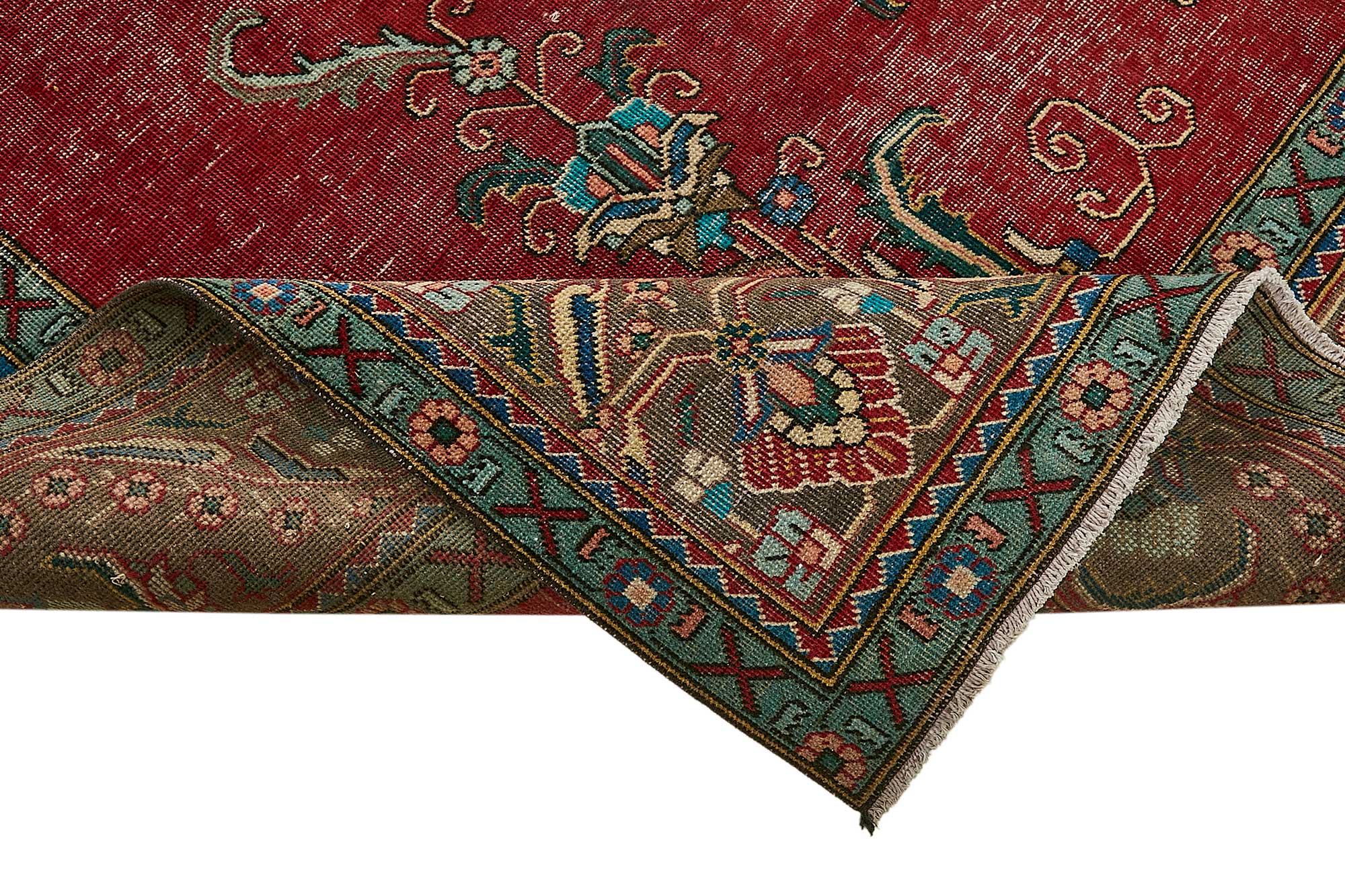 10x13 Red Vintage Large Area Rug - 49746
