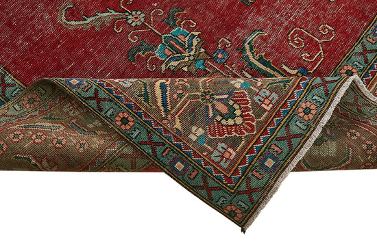 10x13 Red Vintage Large Area Rug - 49746