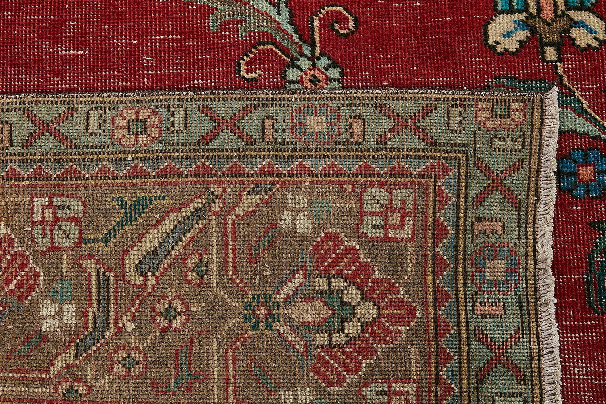 10x13 Red Vintage Large Area Rug - 49746