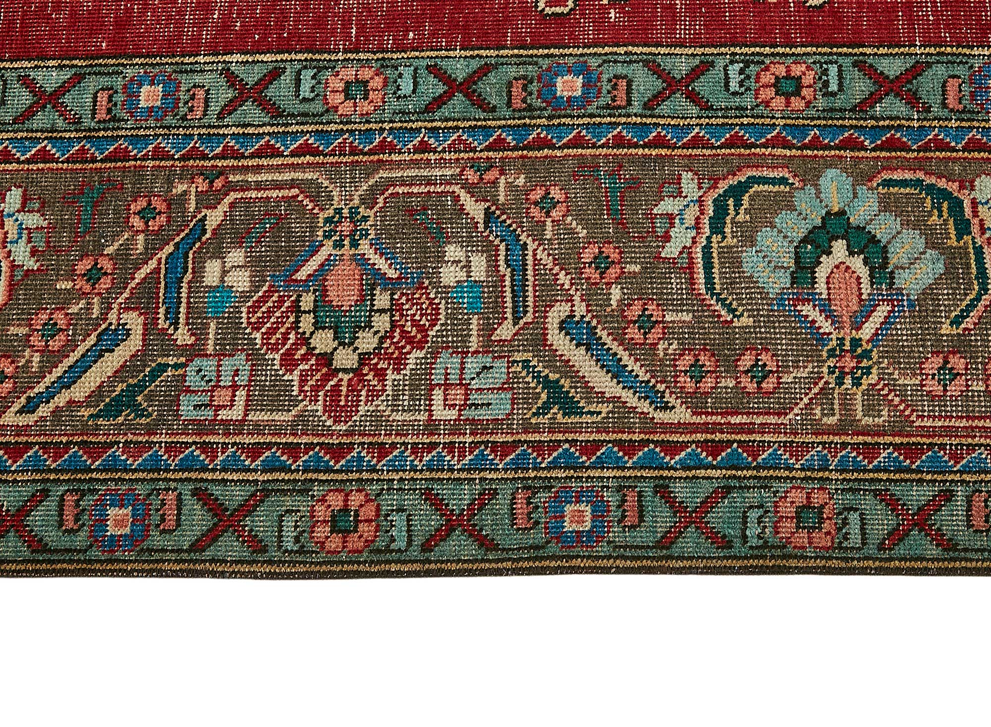 10x13 Red Vintage Large Area Rug - 49746