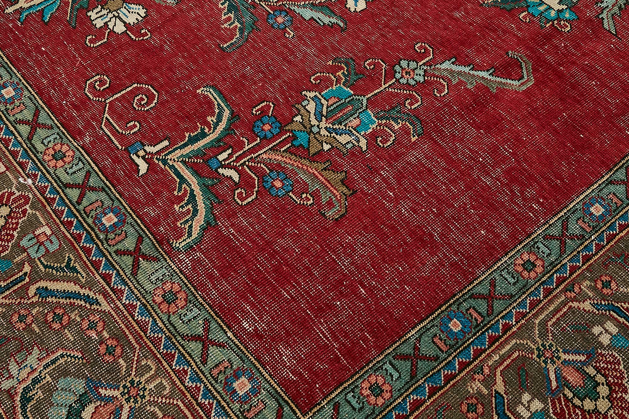 10x13 Red Vintage Large Area Rug - 49746