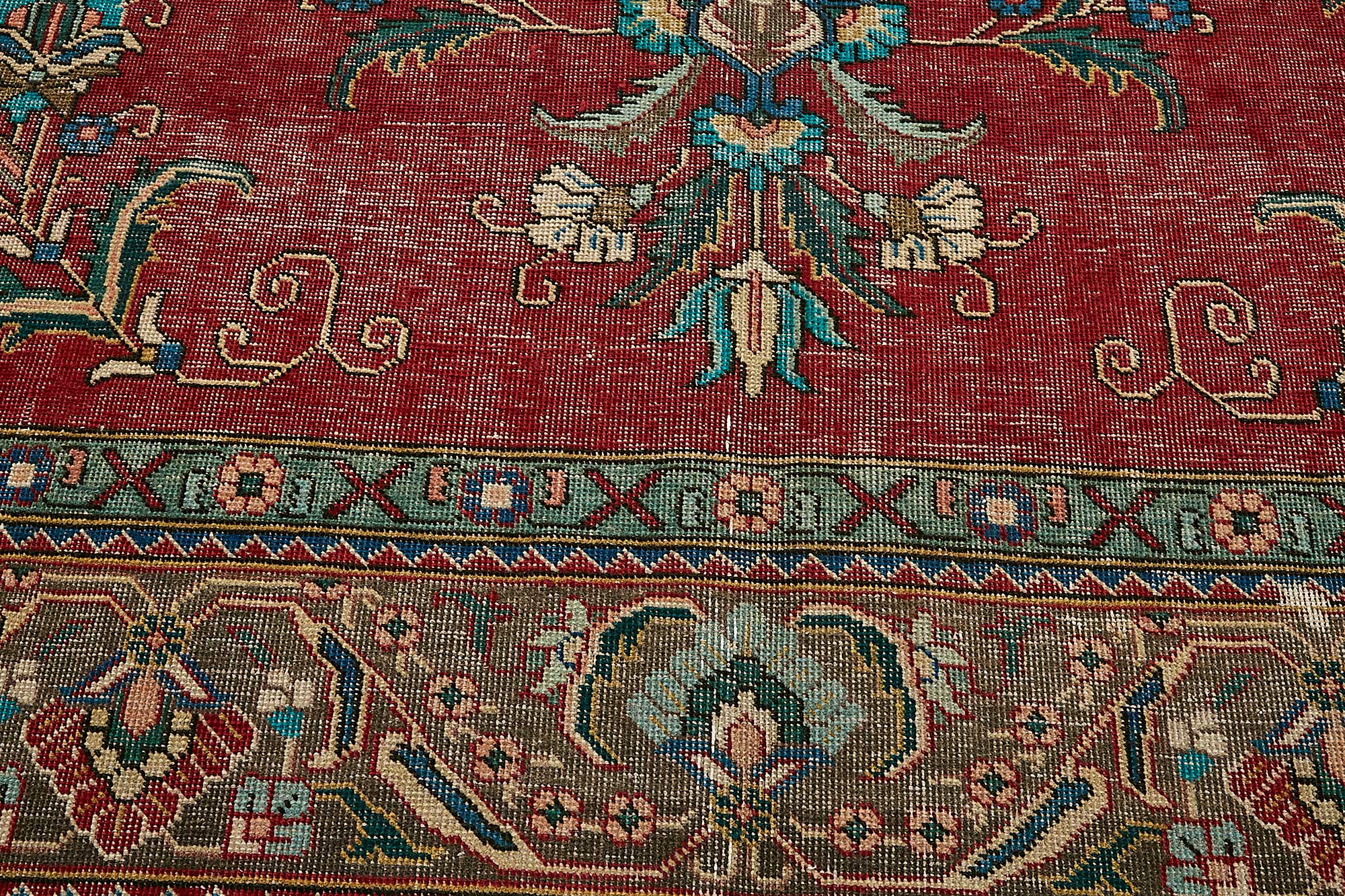 10x13 Red Vintage Large Area Rug - 49746