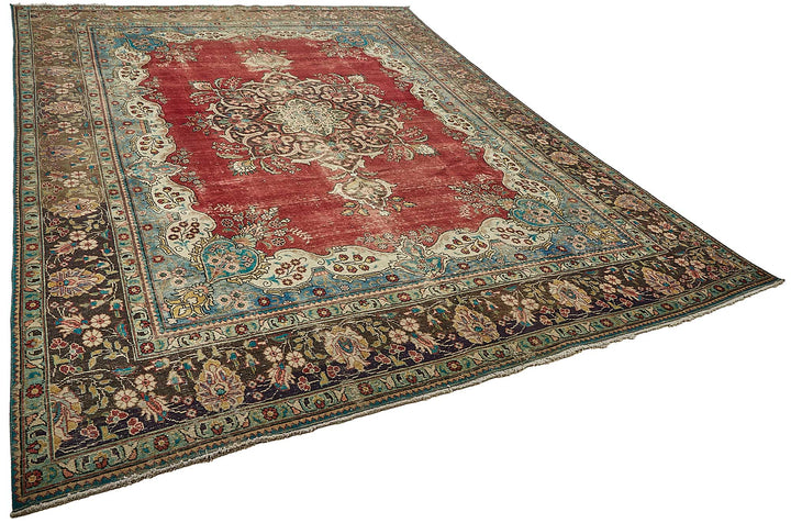 10x13 Beige Vintage Large Area Rug - 49747