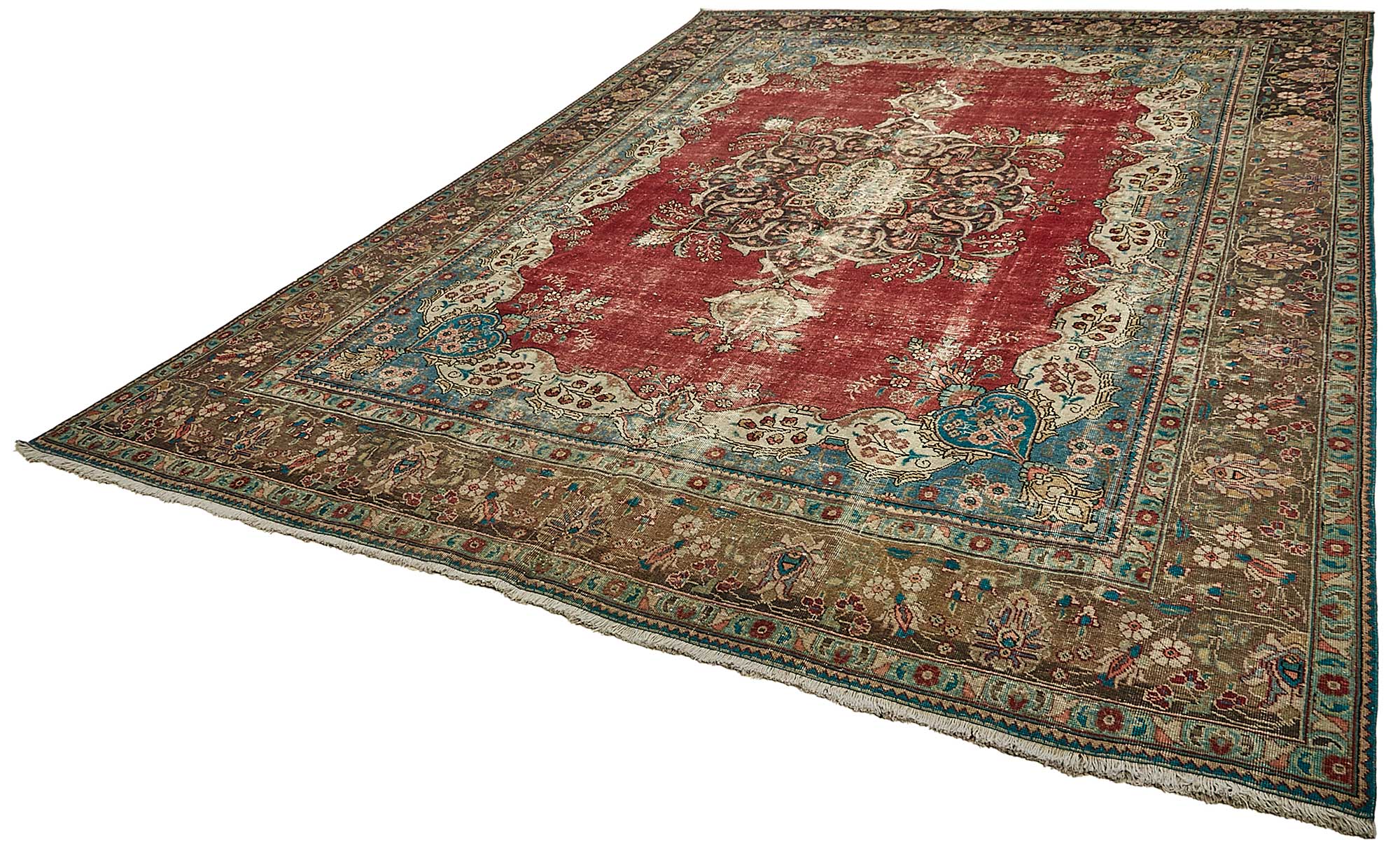 10x13 Beige Vintage Large Area Rug - 49747