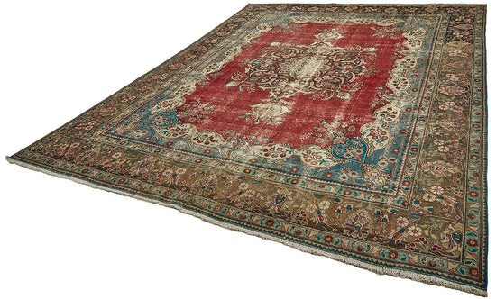 10x13 Beige Vintage Large Area Rug - 49747