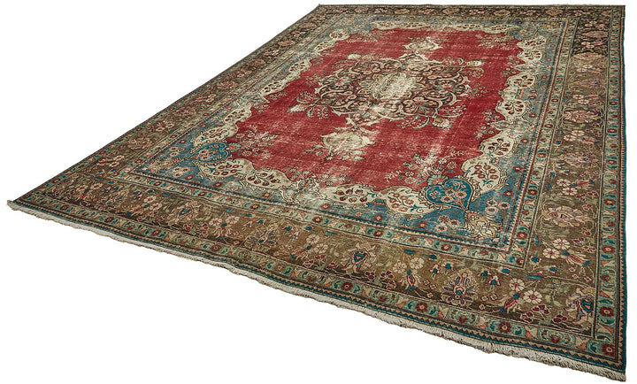 10x13 Beige Vintage Large Area Rug - 49747