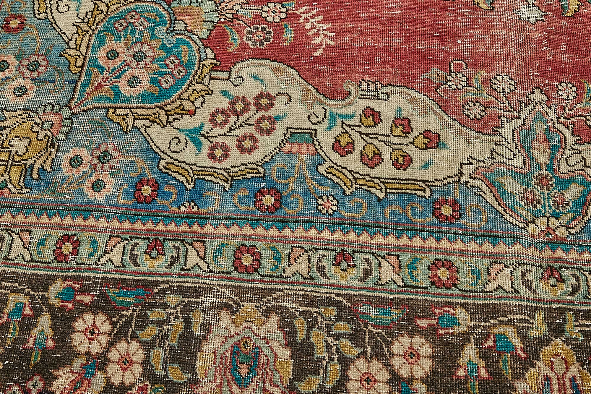 10x13 Beige Vintage Large Area Rug - 49747