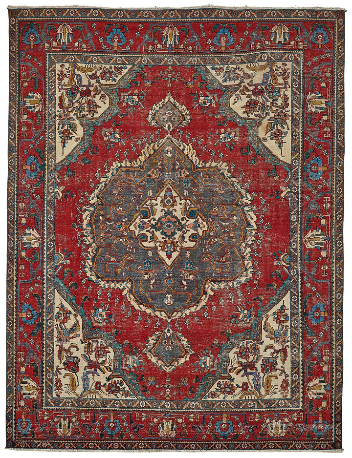 10x12 Red Vintage Large Area Rug - 49748