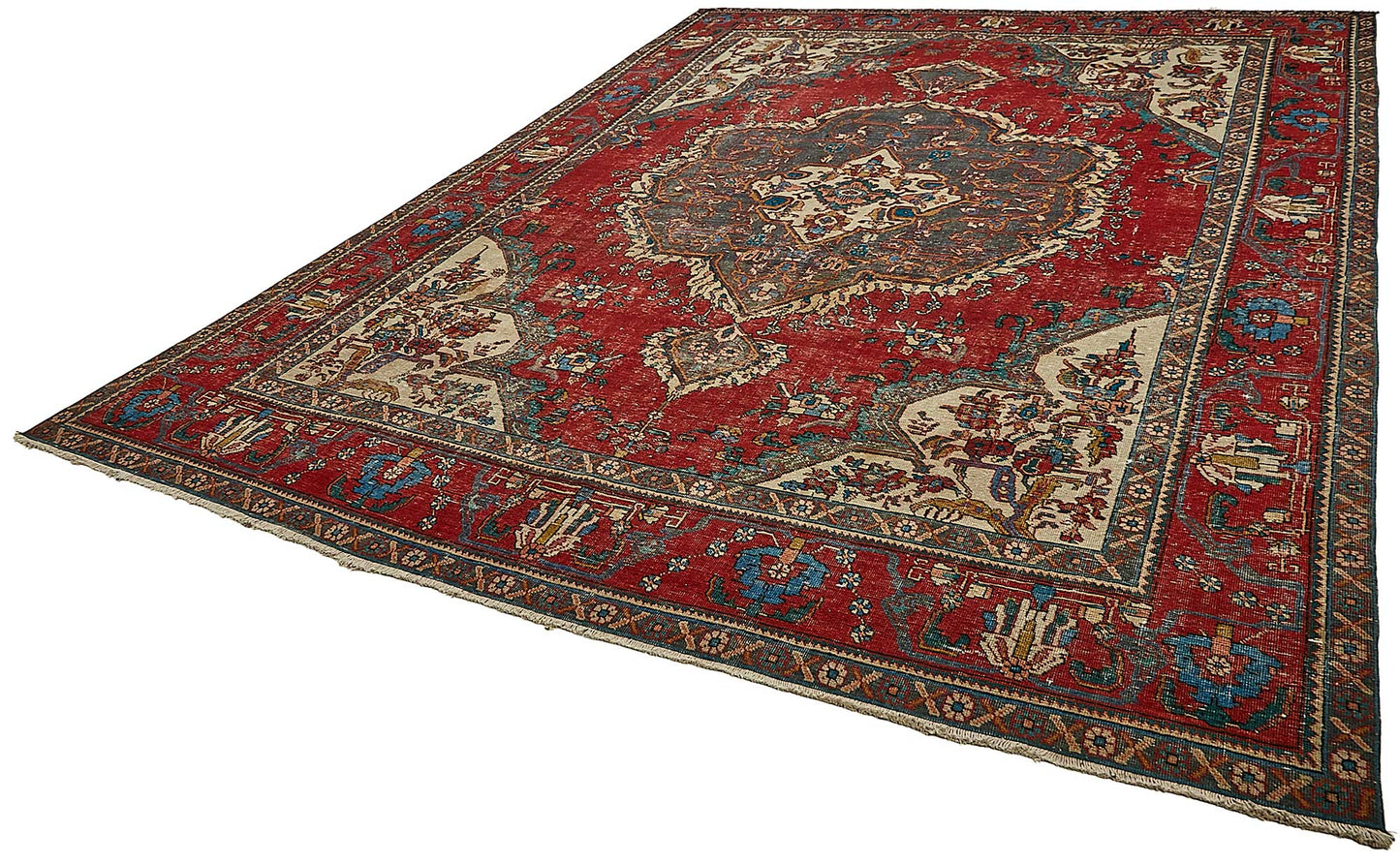 10x12 Red Vintage Large Area Rug - 49748