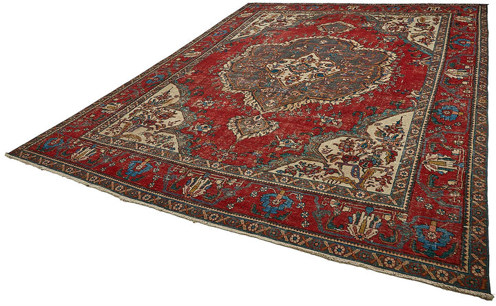 10x12 Red Vintage Large Area Rug - 49748