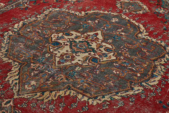 10x12 Red Vintage Large Area Rug - 49748