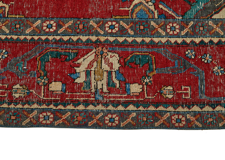 10x12 Red Vintage Large Area Rug - 49748