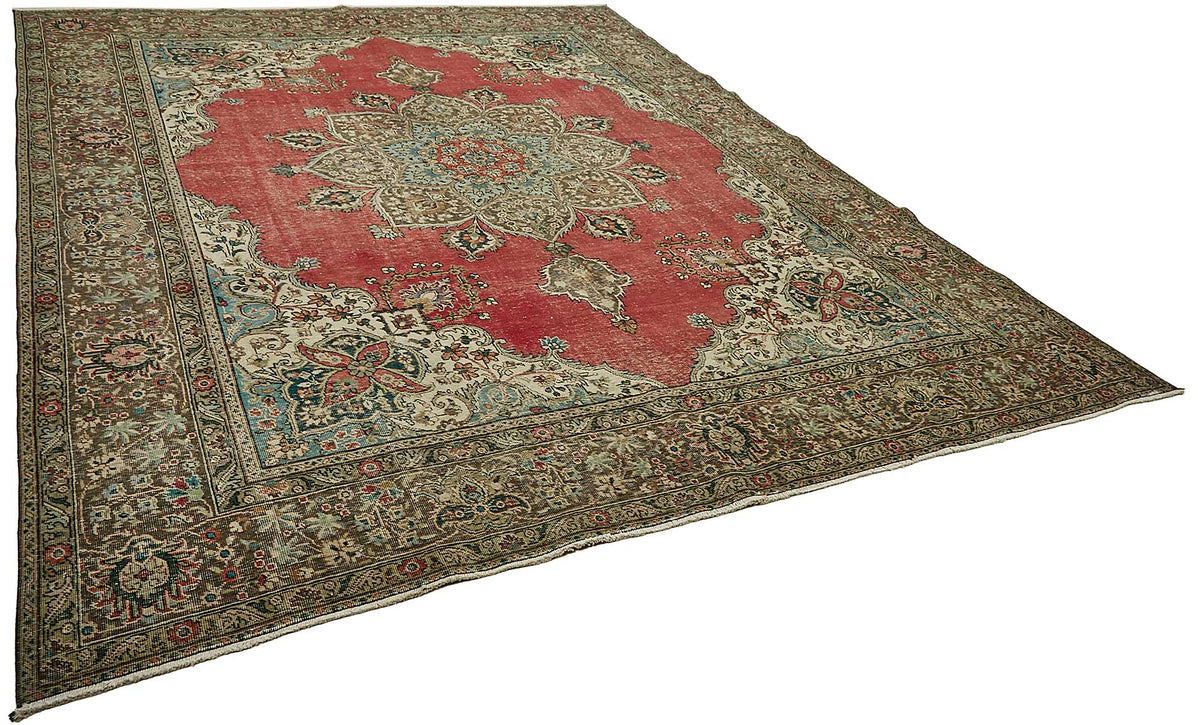 10x13 Beige Vintage Large Area Rug - 49751