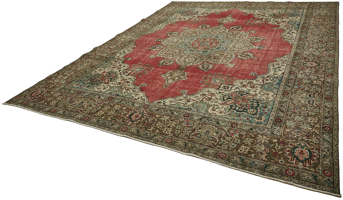 10x13 Beige Vintage Large Area Rug - 49751