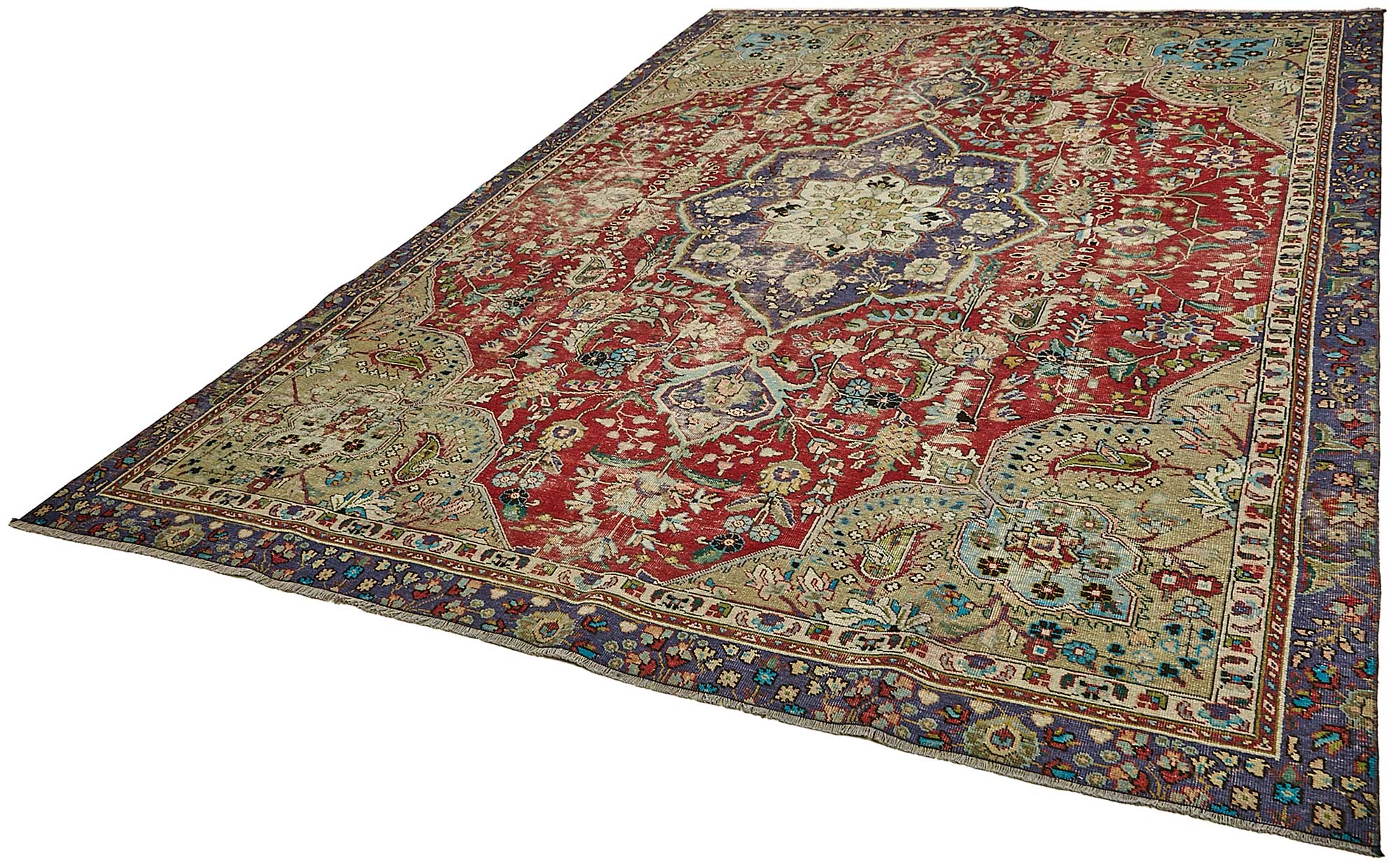 8x11 Beige Vintage Large Area Rug - 49752