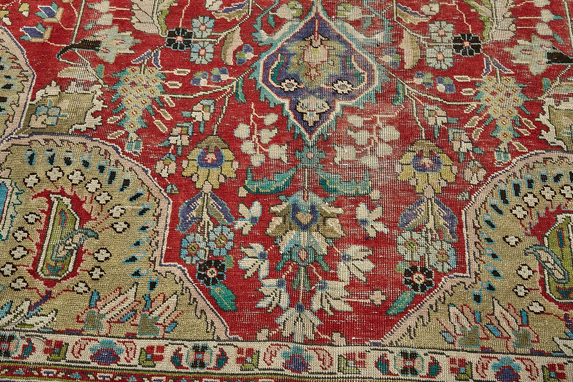 8x11 Beige Vintage Large Area Rug - 49752