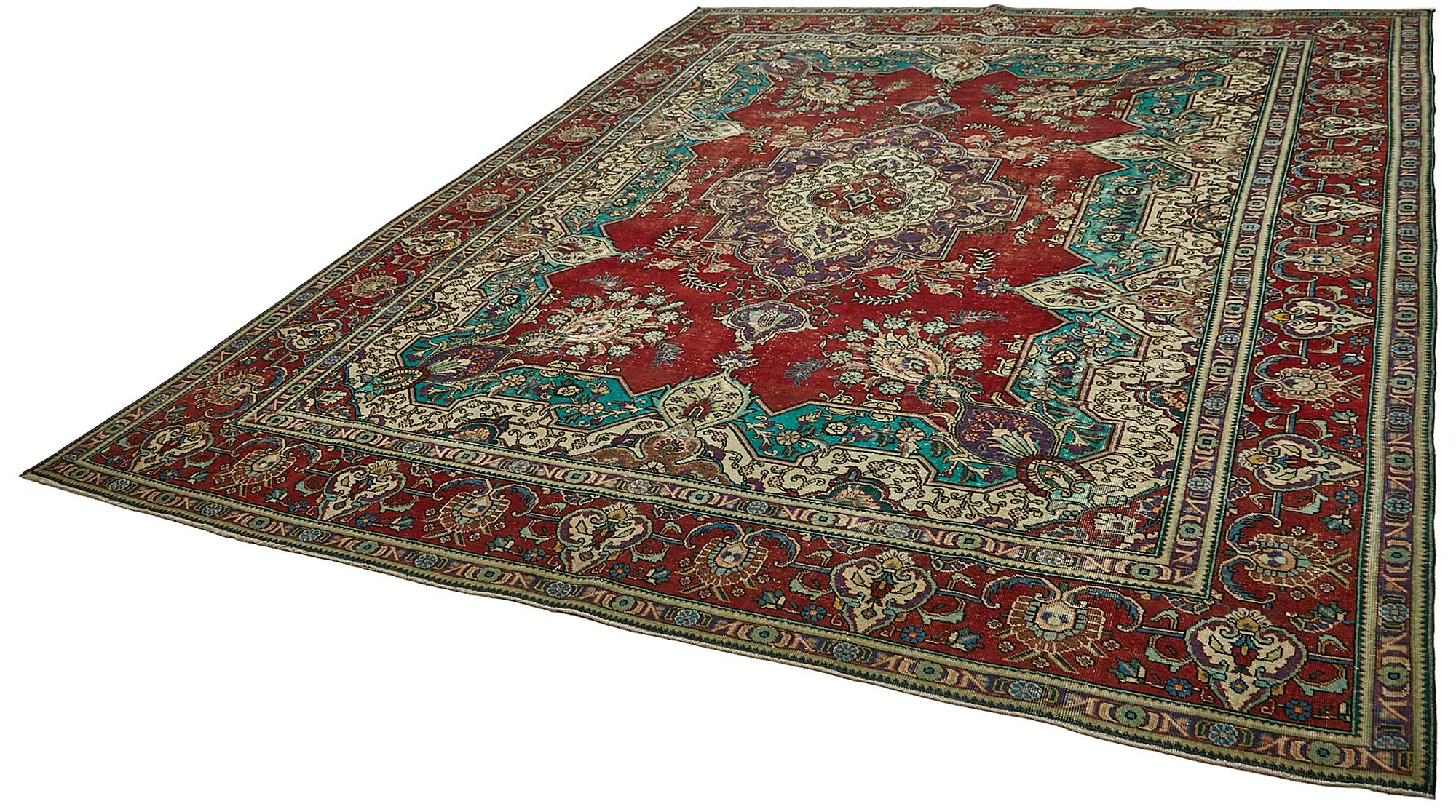 10x13 Red Vintage Large Area Rug - 49754