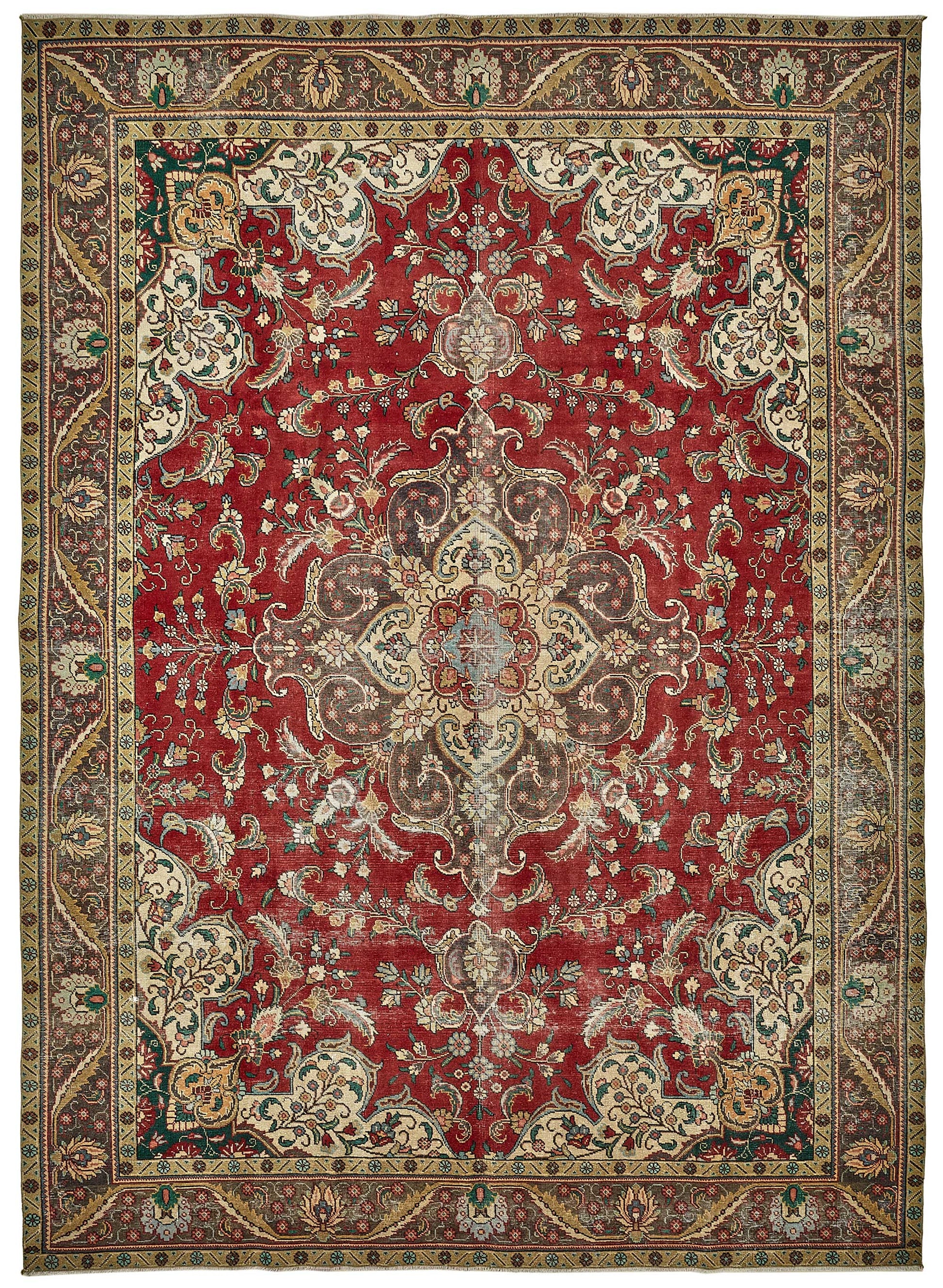 9x13 Beige Vintage Large Area Rug - 49755
