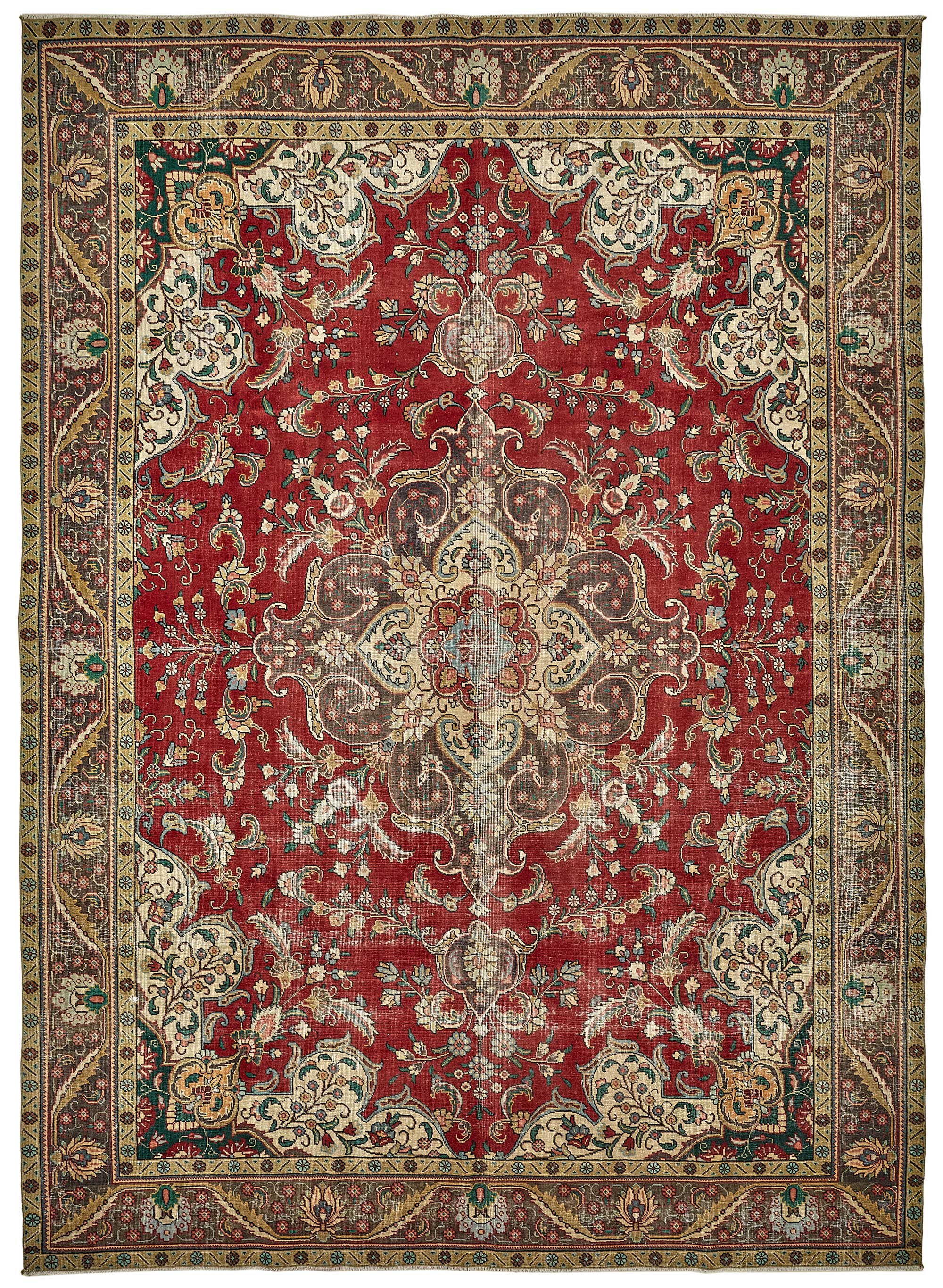 9x13 Beige Vintage Large Area Rug - 49755