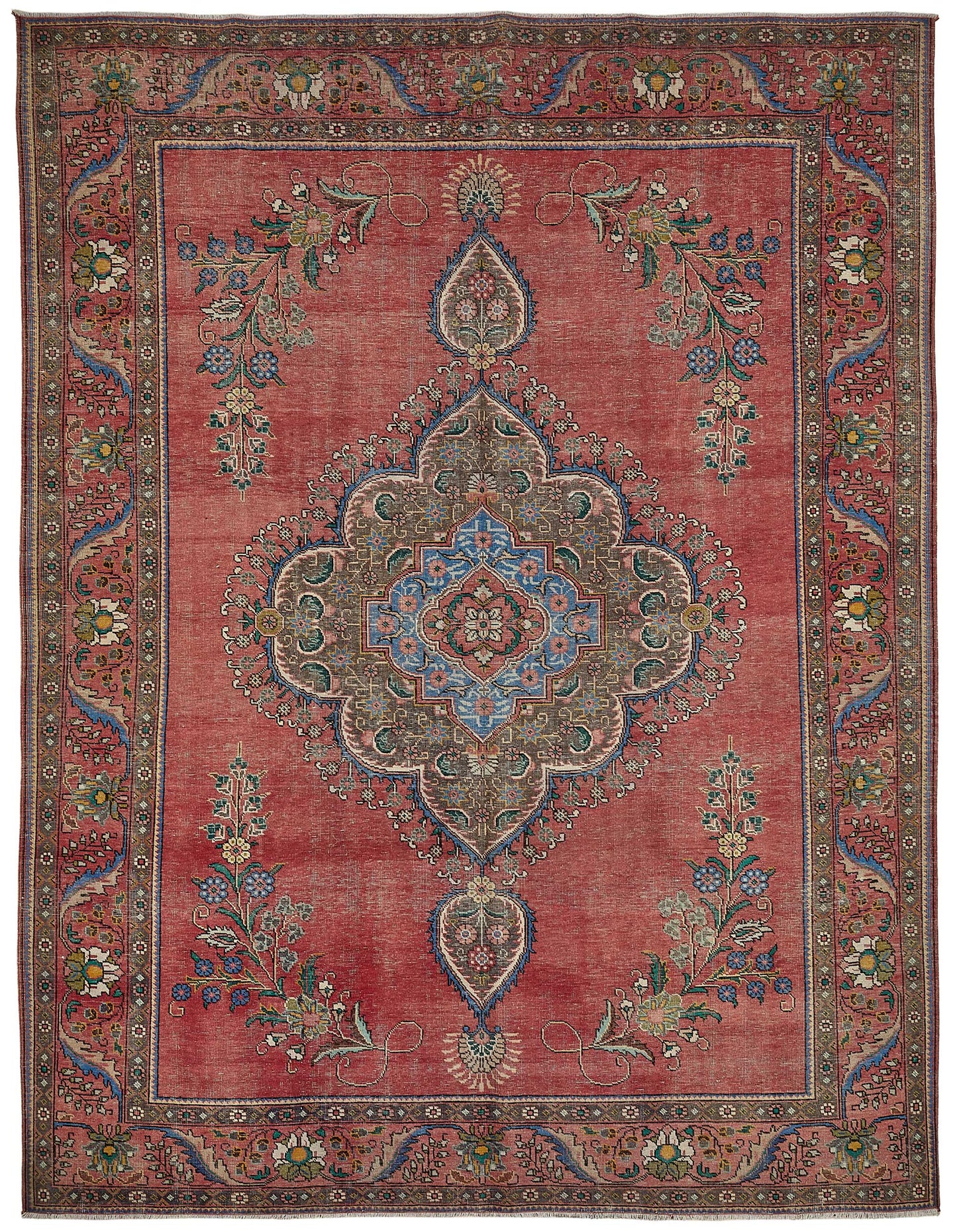 9x12 Red Vintage Large Area Rug - 49756