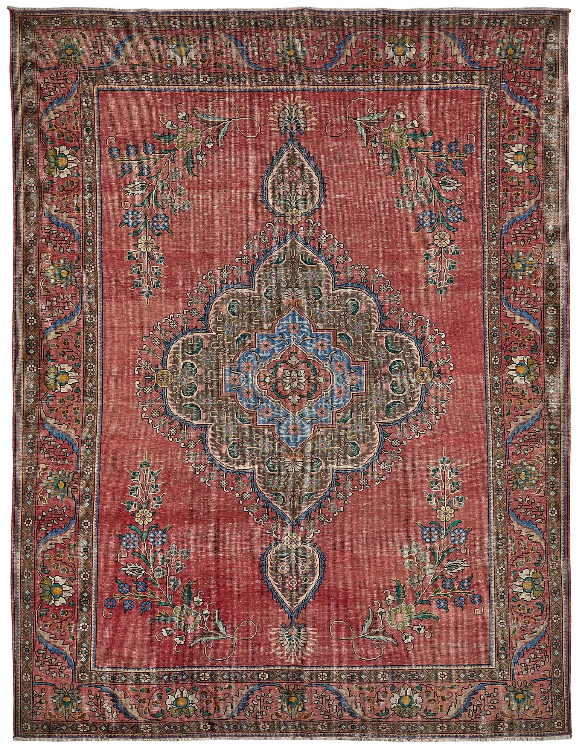 9x12 Red Vintage Large Area Rug - 49756