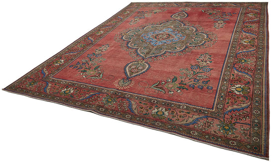 9x12 Red Vintage Large Area Rug - 49756