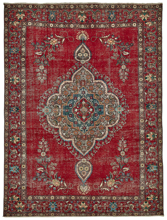 9x13 Red Vintage Large Area Rug - 49758