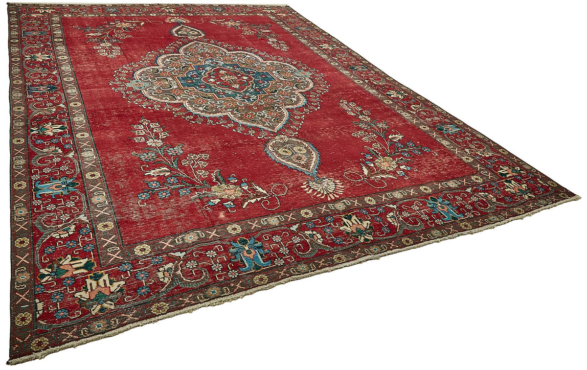 9x13 Red Vintage Large Area Rug - 49758