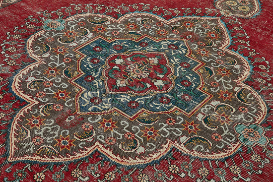 9x13 Red Vintage Large Area Rug - 49758