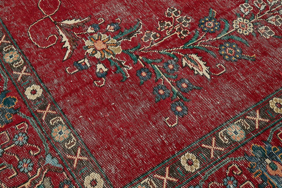 9x13 Red Vintage Large Area Rug - 49758