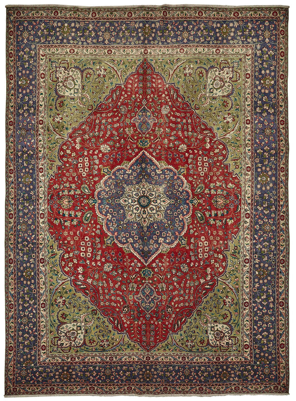 10x13 Beige Vintage Large Area Rug - 49759