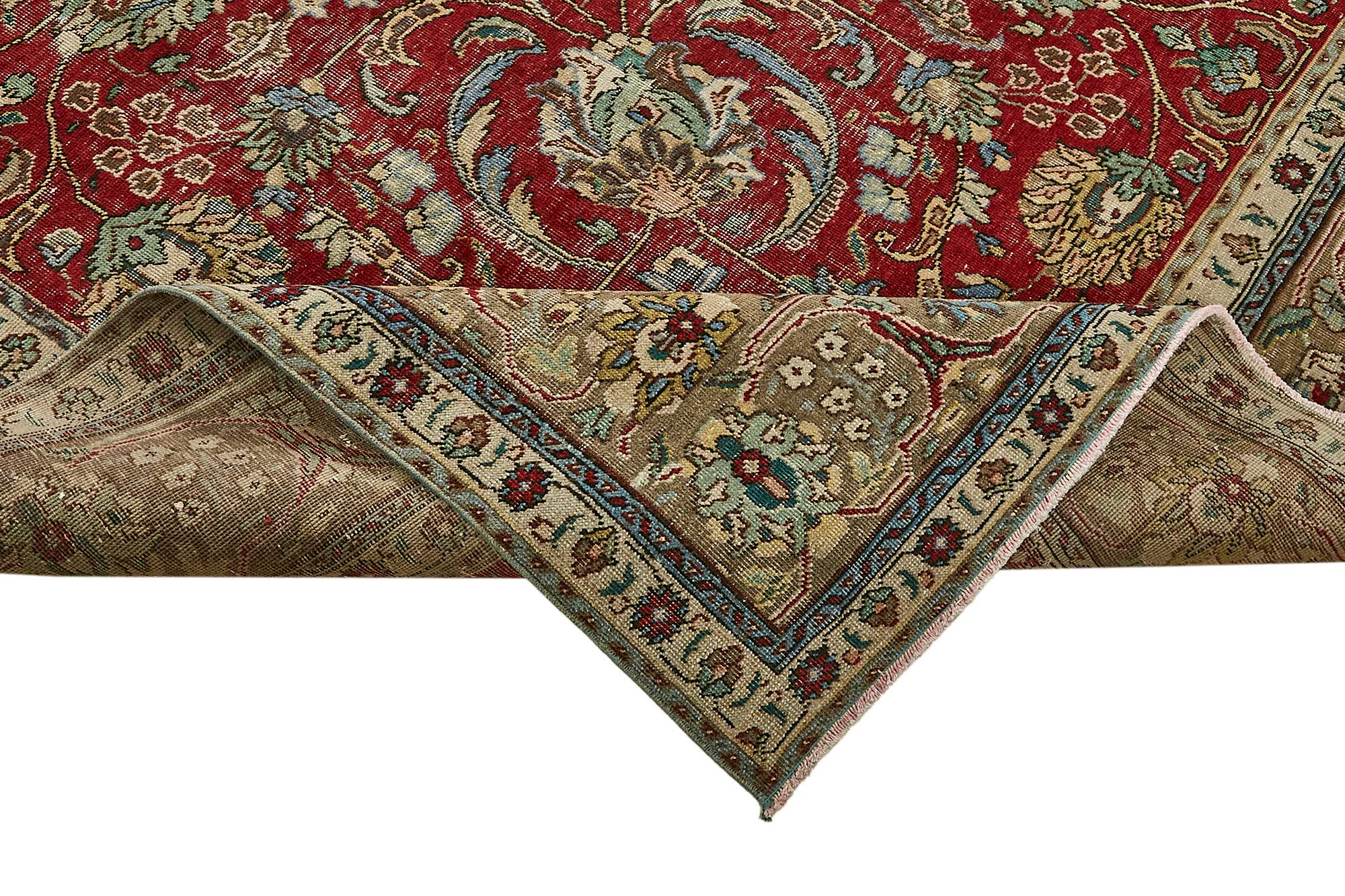 10x13 Red Vintage Large Area Rug - 49763
