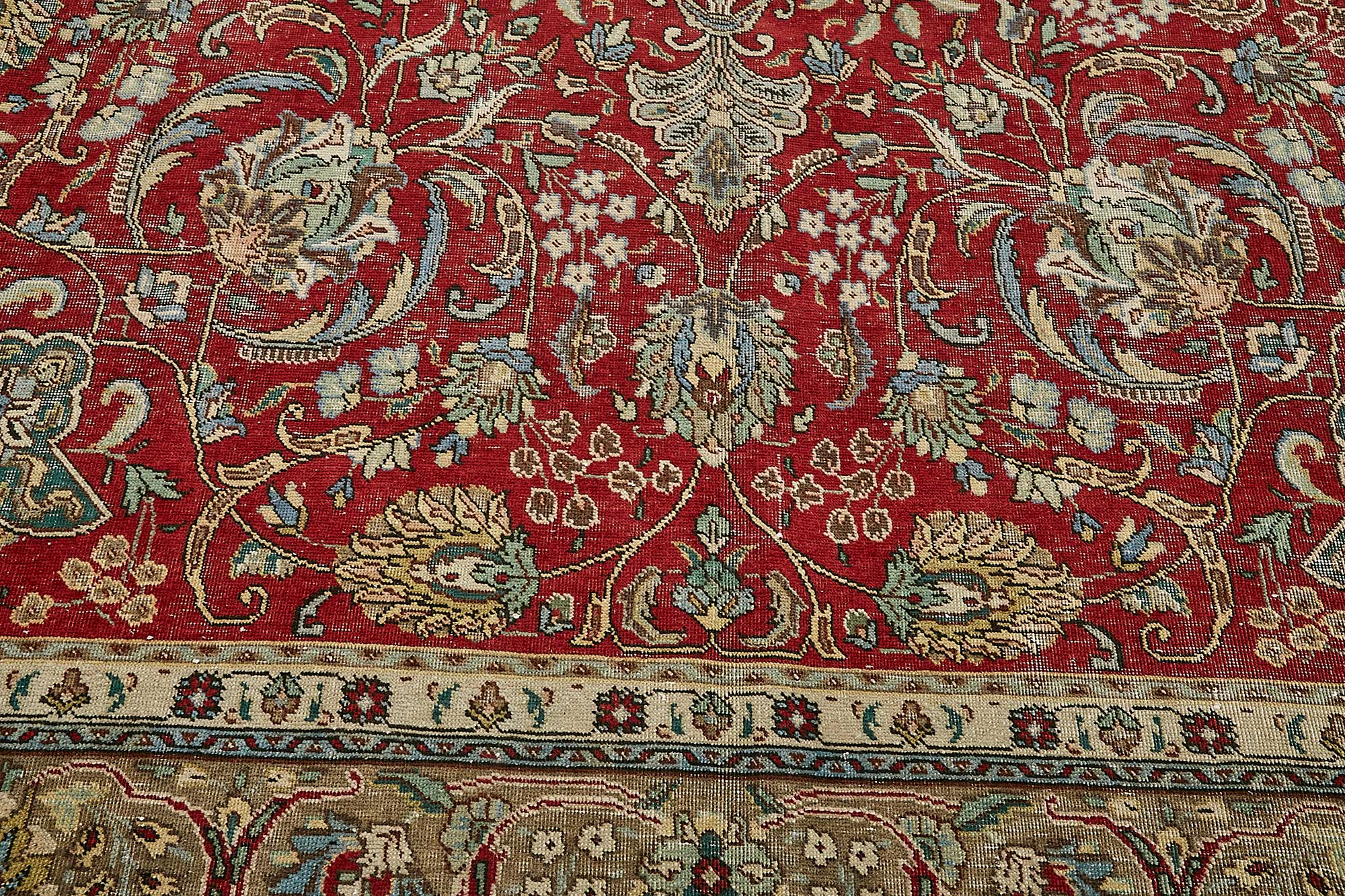10x13 Red Vintage Large Area Rug - 49763