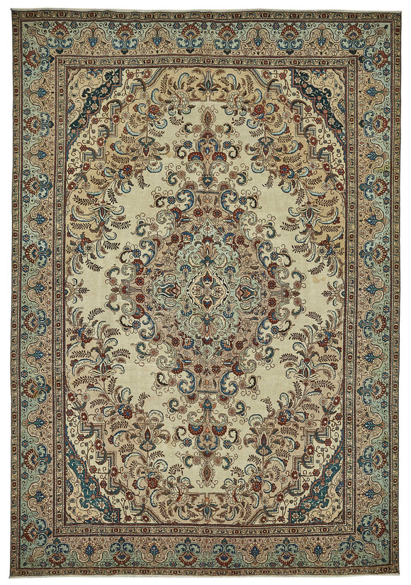 9x13 Beige Vintage Large Area Rug - 49764