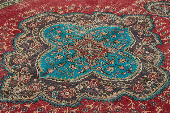 9x13 Red Vintage Large Area Rug - 49765