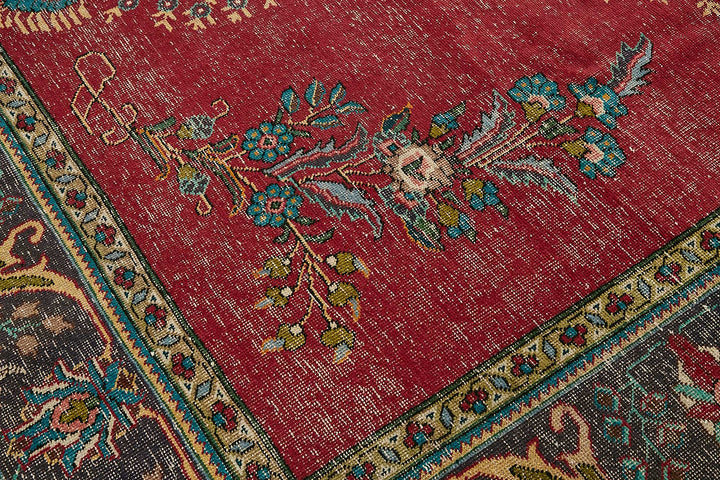 9x13 Red Vintage Large Area Rug - 49765
