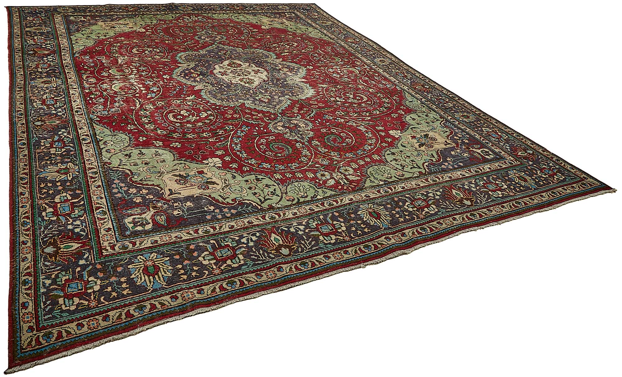 10x13 Red Vintage Large Area Rug - 49767