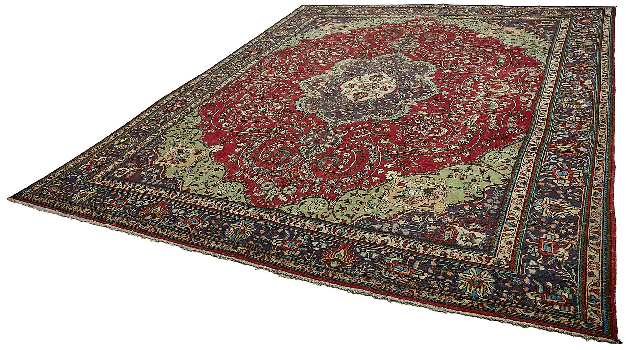 10x13 Red Vintage Large Area Rug - 49767