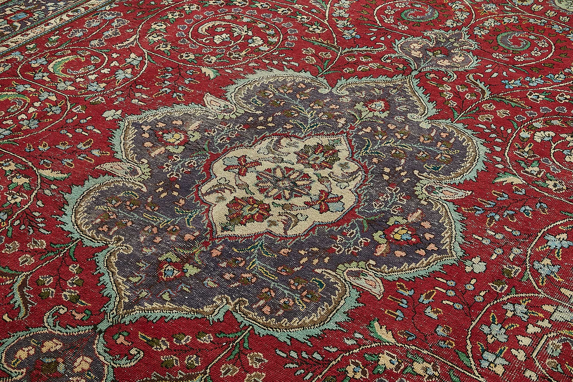 10x13 Red Vintage Large Area Rug - 49767