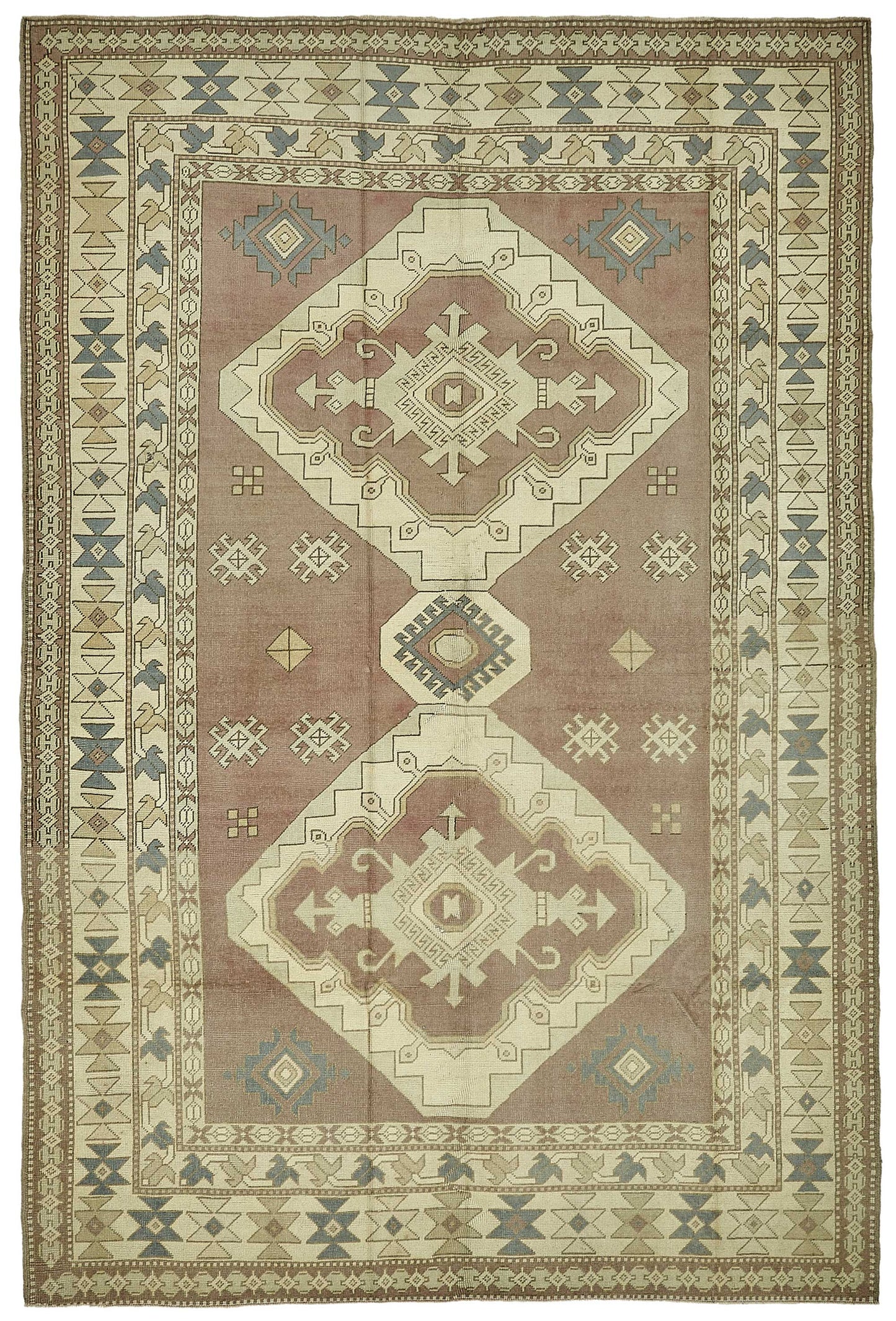 8x11 Beige Vintage Large Area Rug - 49768