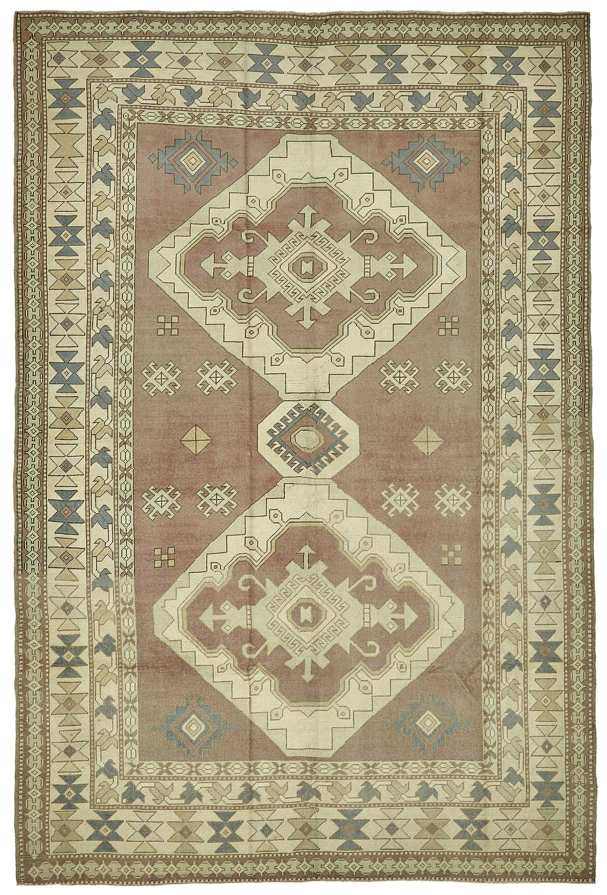 8x11 Beige Vintage Large Area Rug - 49768