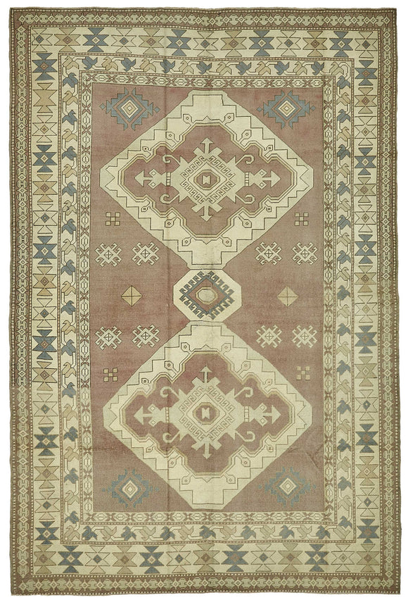 8x11 Beige Vintage Large Area Rug - 49768