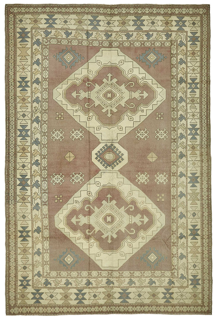 8x11 Beige Vintage Large Area Rug - 49768