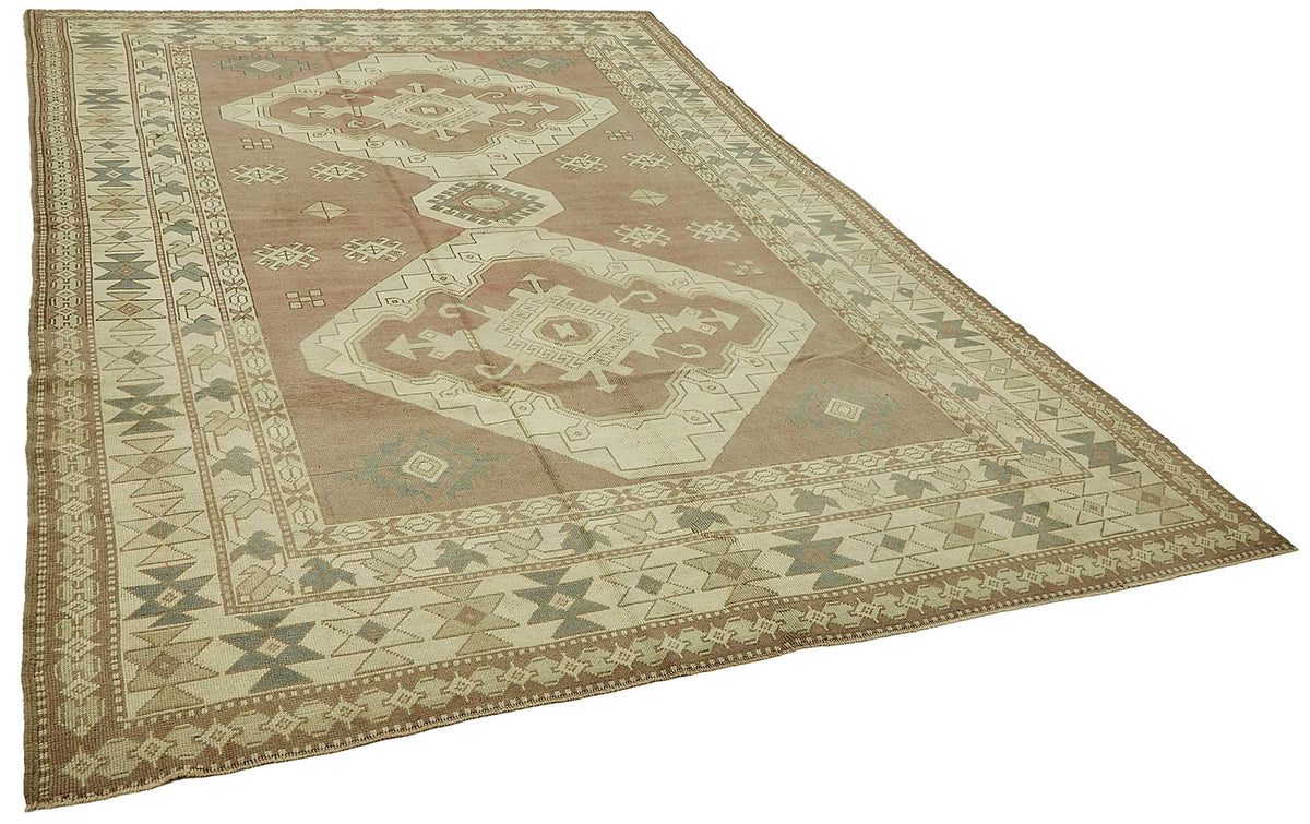 8x11 Beige Vintage Large Area Rug - 49768