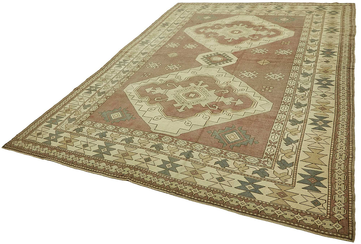8x11 Beige Vintage Large Area Rug - 49768